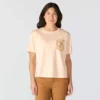Camiseta de mujer de corte holgado y tejido ligero de Tencel con estampado floral