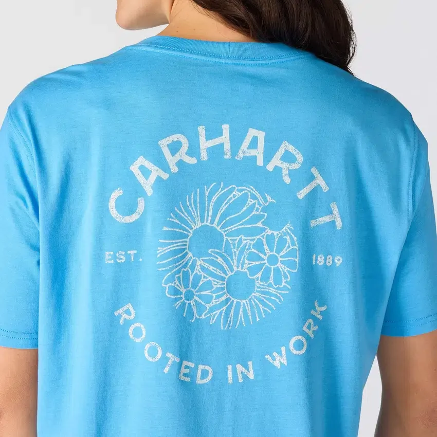 Camiseta de mujer de corte holgado y tejido ligero de Tencel con estampado floral