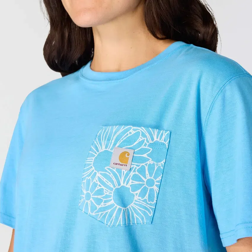 Camiseta de mujer de corte holgado y tejido ligero de Tencel con estampado floral