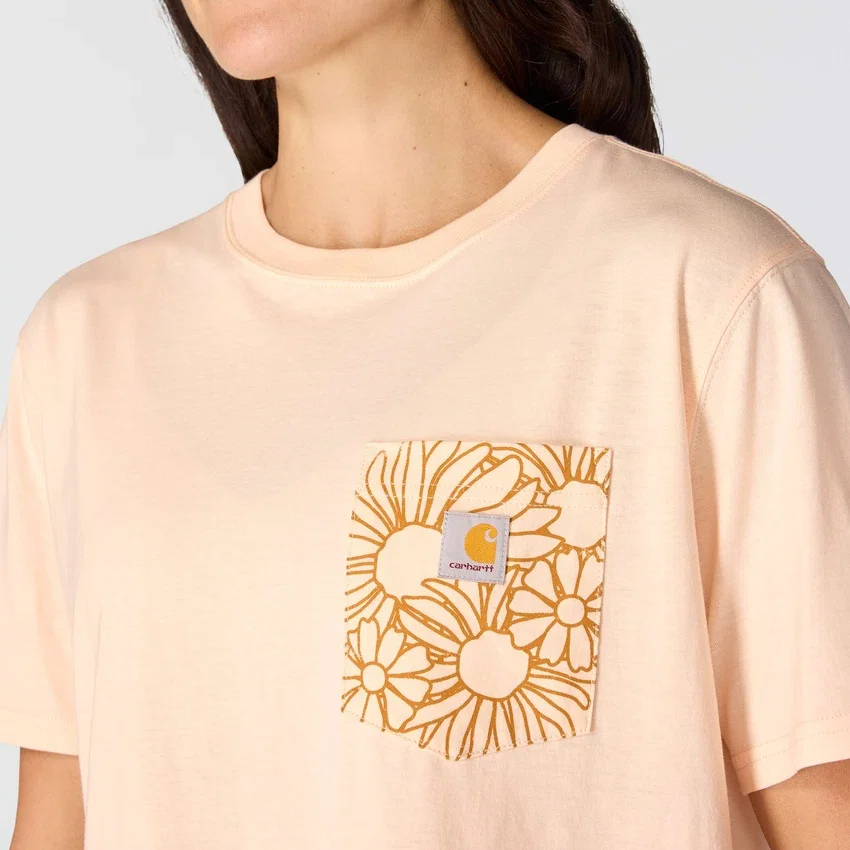 Camiseta de mujer de corte holgado y tejido ligero de Tencel con estampado floral