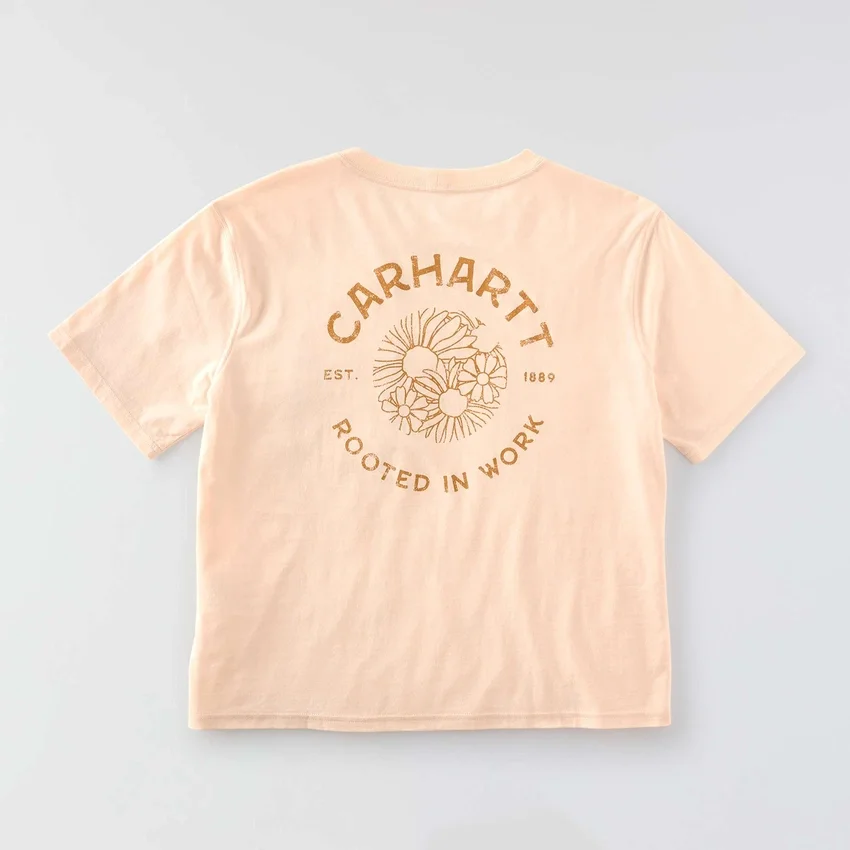 Camiseta de mujer de corte holgado y tejido ligero de Tencel con estampado floral