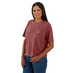 Camiseta de mujer de Tencel, corte holgado, ligera, con sudadera cuello redondo y bolsillo