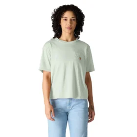 Camiseta de mujer de Tencel, corte holgado, ligera, con sudadera cuello redondo y bolsillo