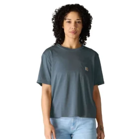 Camiseta de mujer de Tencel, corte holgado, ligera, con sudadera cuello redondo y bolsillo