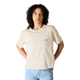 Camiseta de mujer de Tencel, corte holgado, ligera, con sudadera cuello redondo y bolsillo