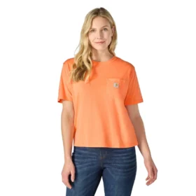 Camiseta de mujer de Tencel, corte holgado, ligera, con sudadera cuello redondo y bolsillo
