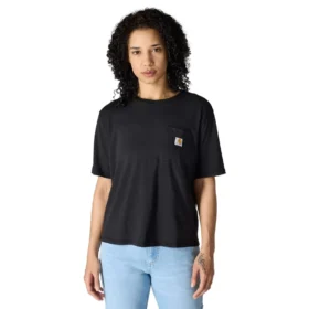 Camiseta de mujer de Tencel, corte holgado, ligera, con sudadera cuello redondo y bolsillo