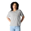 Camiseta de mujer de Tencel, corte holgado, ligera, con sudadera cuello redondo y bolsillo