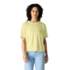 Camiseta de mujer de Tencel, corte holgado, ligera, con sudadera cuello redondo y bolsillo