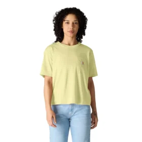 Camiseta de mujer de Tencel, corte holgado, ligera, con sudadera cuello redondo y bolsillo