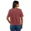 Camiseta de mujer de Tencel, corte holgado, ligera, con sudadera cuello redondo y bolsillo
