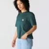 Camiseta de mujer de Tencel, corte holgado, ligera, con sudadera cuello redondo y bolsillo