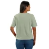 Camiseta de mujer de Tencel, corte holgado, ligera, con sudadera cuello redondo y bolsillo