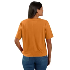 Camiseta de mujer de Tencel, corte holgado, ligera, con sudadera cuello redondo y bolsillo