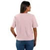 Camiseta de mujer de Tencel, corte holgado, ligera, con sudadera cuello redondo y bolsillo