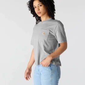 Camiseta de mujer de Tencel, corte holgado, ligera, con sudadera cuello redondo y bolsillo