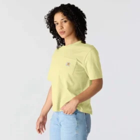 Camiseta de mujer de Tencel, corte holgado, ligera, con sudadera cuello redondo y bolsillo