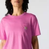 Camiseta de mujer de Tencel, corte holgado, ligera, con sudadera cuello redondo y bolsillo