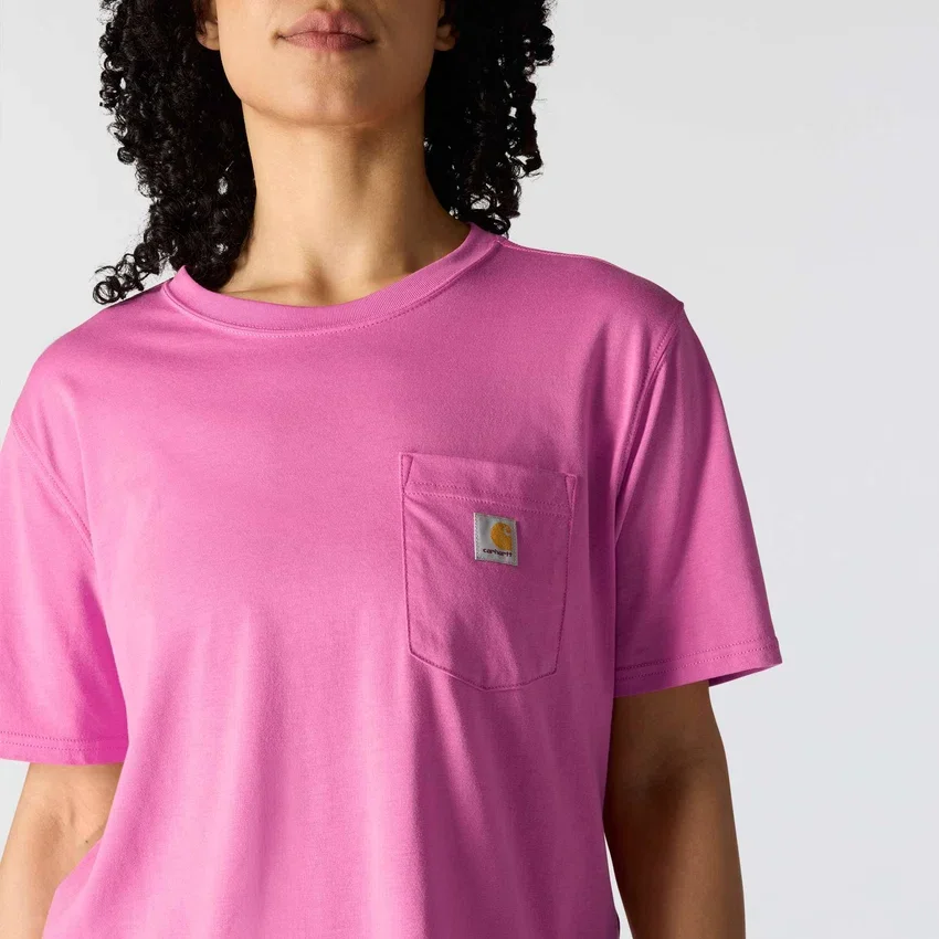Camiseta de mujer de Tencel, corte holgado, ligera, con sudadera cuello redondo y bolsillo