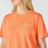Camiseta de mujer de Tencel, corte holgado, ligera, con sudadera cuello redondo y bolsillo