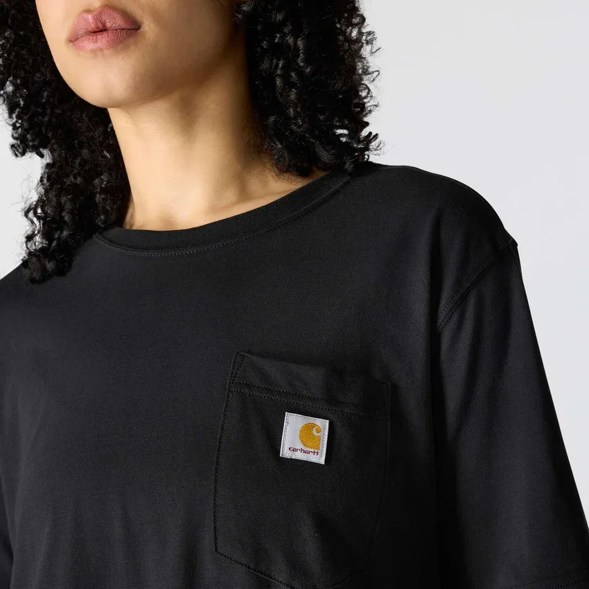 Camiseta de mujer de Tencel, corte holgado, ligera, con sudadera cuello redondo y bolsillo