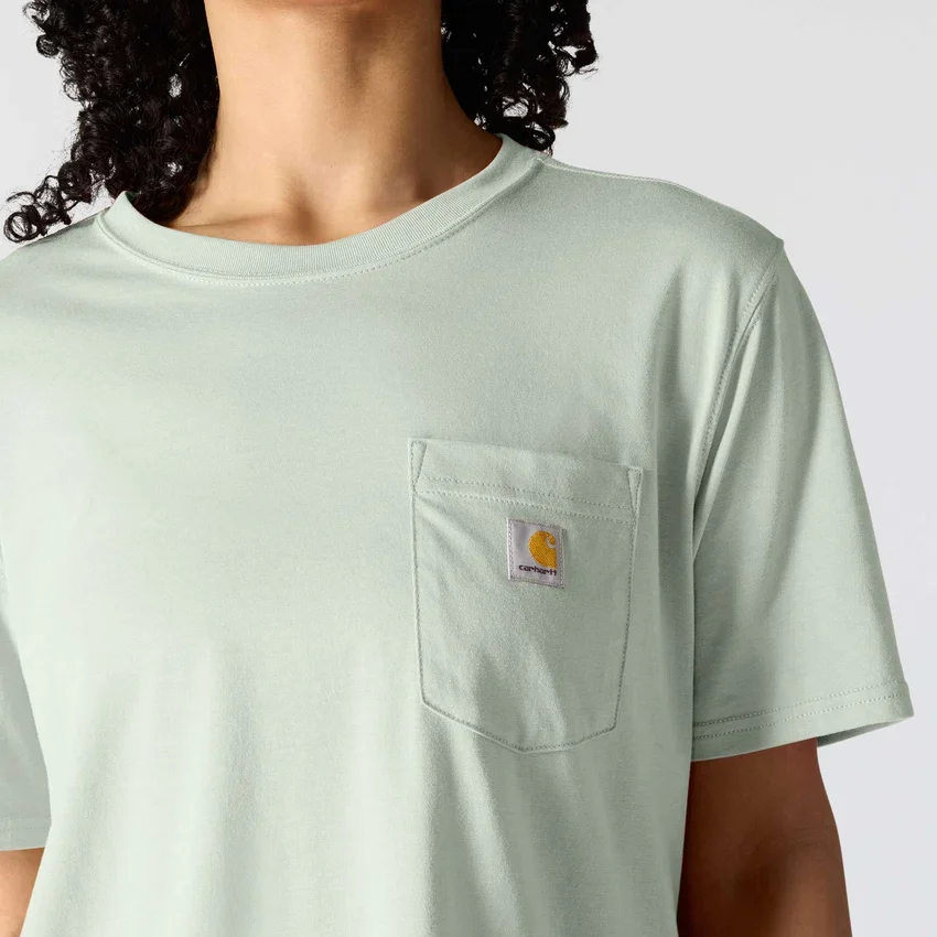 Camiseta de mujer de Tencel, corte holgado, ligera, con sudadera cuello redondo y bolsillo