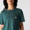 Camiseta de mujer de Tencel, corte holgado, ligera, con sudadera cuello redondo y bolsillo