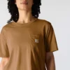 Camiseta de mujer de Tencel, corte holgado, ligera, con sudadera cuello redondo y bolsillo