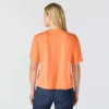 Camiseta de mujer de Tencel, corte holgado, ligera, con sudadera cuello redondo y bolsillo