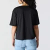 Camiseta de mujer de Tencel, corte holgado, ligera, con sudadera cuello redondo y bolsillo
