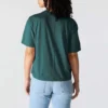 Camiseta de mujer de Tencel, corte holgado, ligera, con sudadera cuello redondo y bolsillo