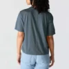 Camiseta de mujer de Tencel, corte holgado, ligera, con sudadera cuello redondo y bolsillo