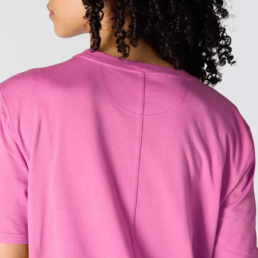 Camiseta de mujer de Tencel, corte holgado, ligera, con sudadera cuello redondo y bolsillo