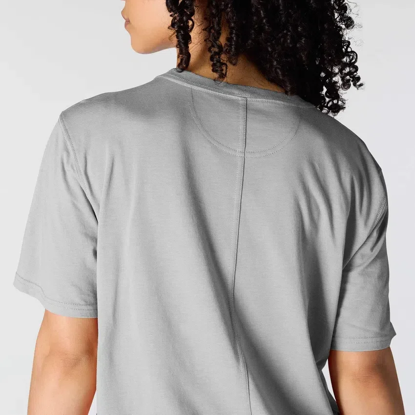 Camiseta de mujer de Tencel, corte holgado, ligera, con sudadera cuello redondo y bolsillo
