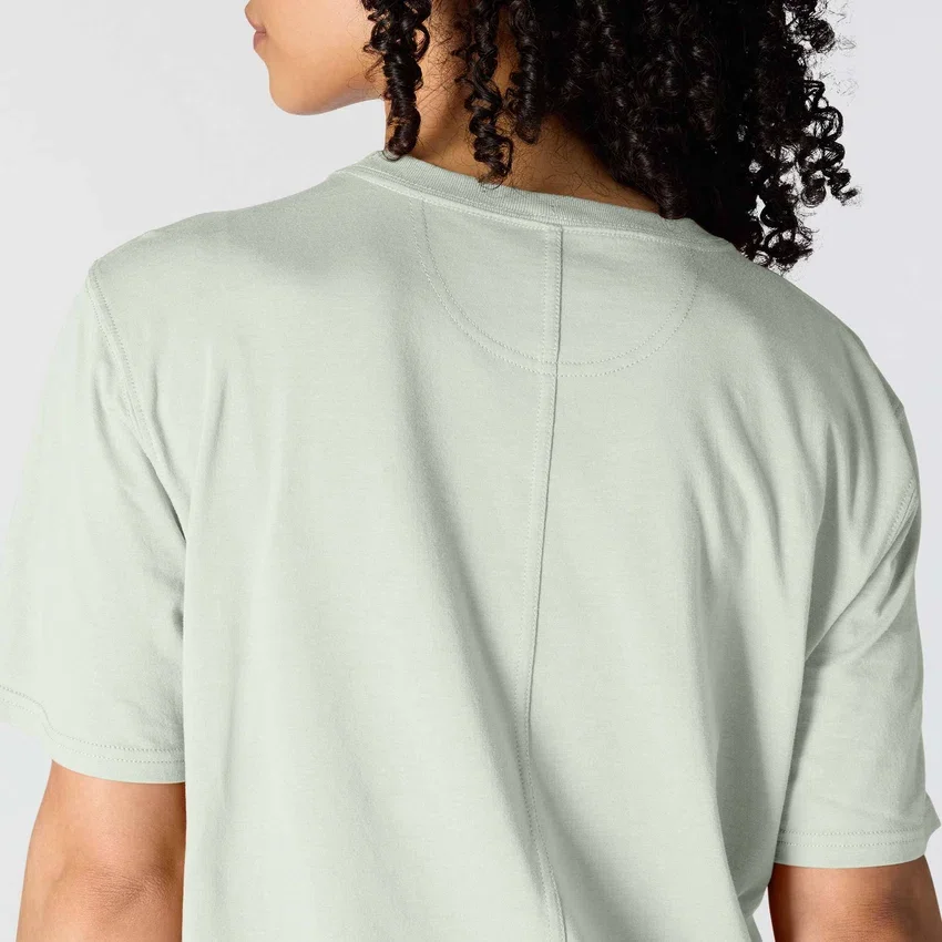 Camiseta de mujer de Tencel, corte holgado, ligera, con sudadera cuello redondo y bolsillo