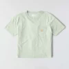 Camiseta de mujer de Tencel, corte holgado, ligera, con sudadera cuello redondo y bolsillo
