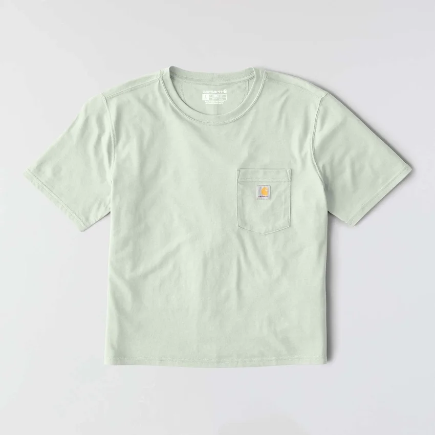 Camiseta de mujer de Tencel, corte holgado, ligera, con sudadera cuello redondo y bolsillo