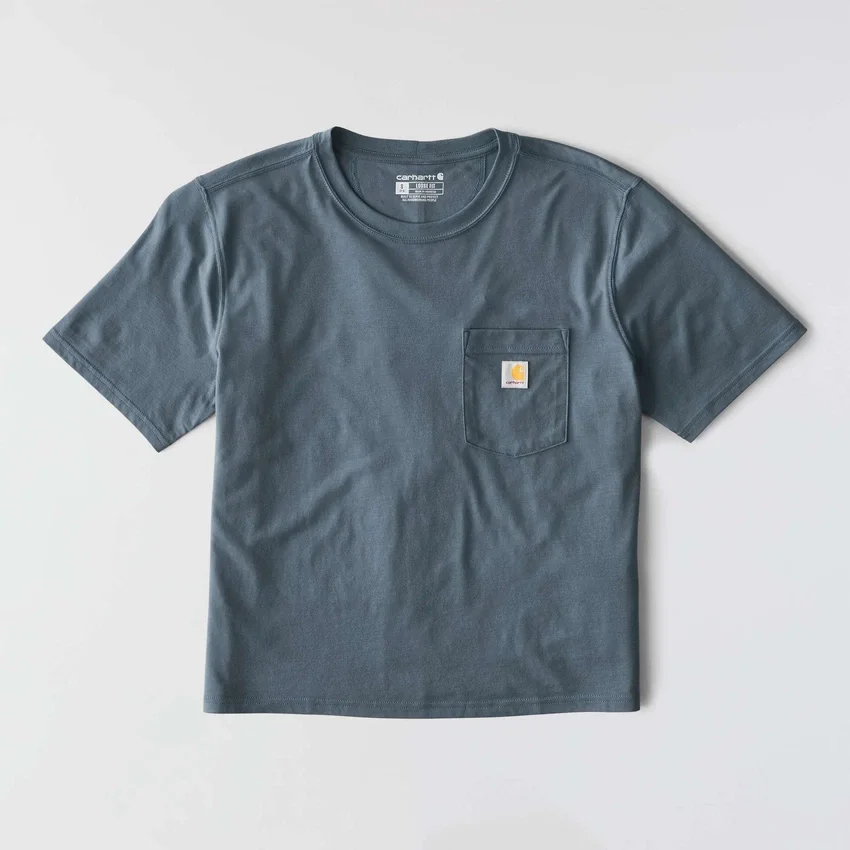 Camiseta de mujer de Tencel, corte holgado, ligera, con sudadera cuello redondo y bolsillo