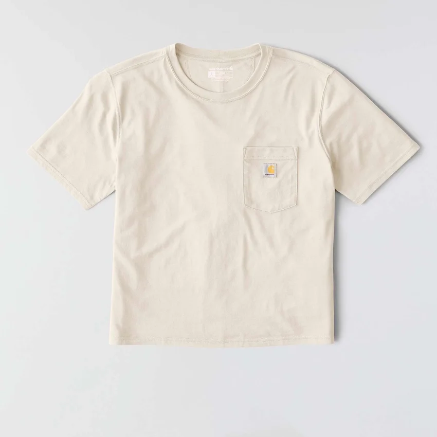 Camiseta de mujer de Tencel, corte holgado, ligera, con sudadera cuello redondo y bolsillo