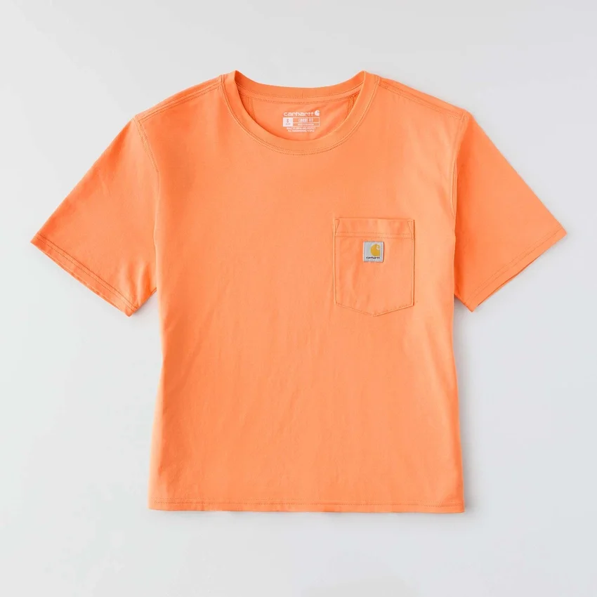 Camiseta de mujer de Tencel, corte holgado, ligera, con sudadera cuello redondo y bolsillo