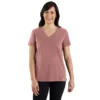 Camiseta de mujer de Tencel, corte holgado, ligera y transpirable, con cuello en V