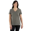Camiseta de mujer de Tencel, corte holgado, ligera y transpirable, con cuello en V