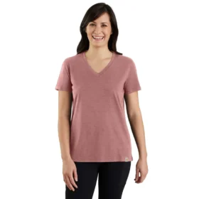 Camiseta de mujer de Tencel, corte holgado, ligera y transpirable, con cuello en V
