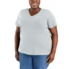Camiseta de mujer de Tencel, corte holgado, ligera y transpirable, con cuello en V