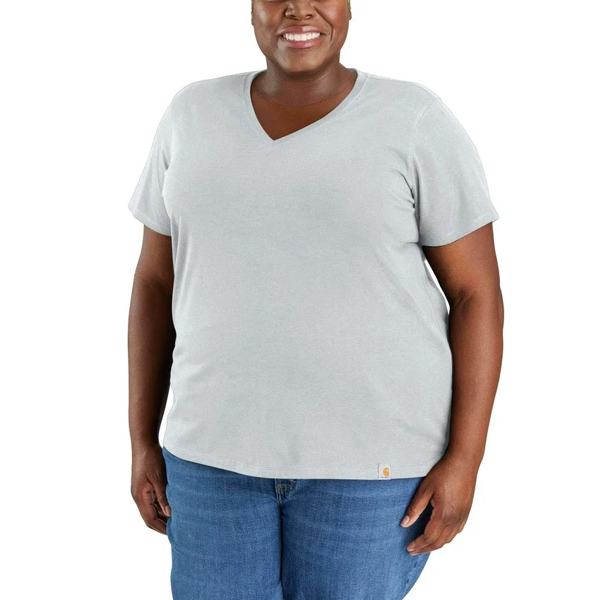 Camiseta de mujer de Tencel, corte holgado, ligera y transpirable, con cuello en V
