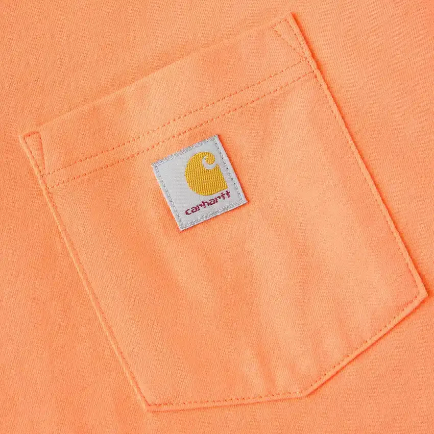 Camiseta de mujer de Tencel, corte holgado, manguitos largos, cuello redondo y bolsillo