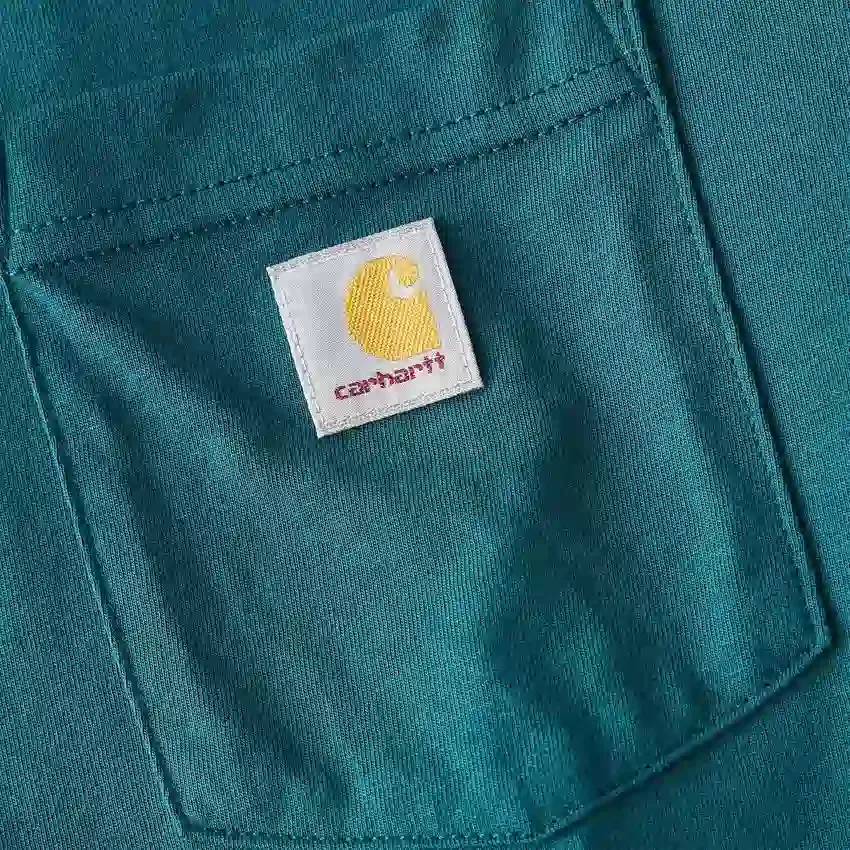 Camiseta de mujer de Tencel, corte holgado, manguitos largos, cuello redondo y bolsillo