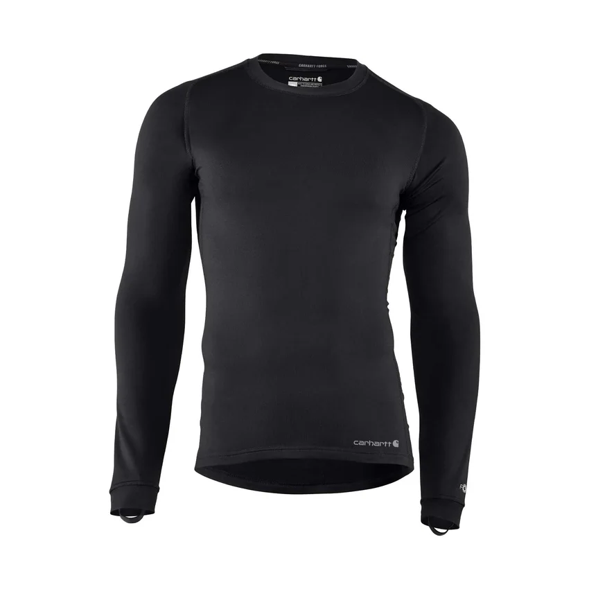 Camiseta de sudadera cuello redondo Force, capa base elástica de tejido grueso