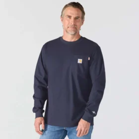 Camiseta gráfica de manguitos largos Force Irvine FR para hombre con diseño de plataforma petrolífera – Camisas ignífugas