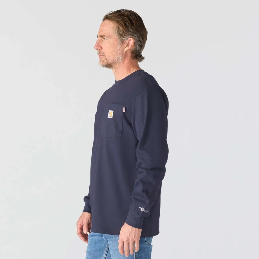 Camiseta gráfica de manguitos largos Force Irvine FR para hombre con diseño de plataforma petrolífera - Camisas ignífugas